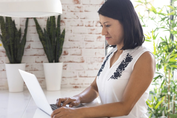 Woman with laptop