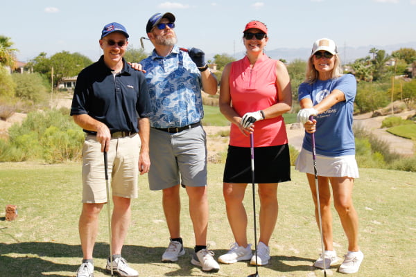 Four golfers at the Tribal-ISAC golf outing